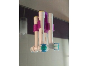 oral b toothbrush 3mm mirror holder bathroom 3d print model - Mito3D
