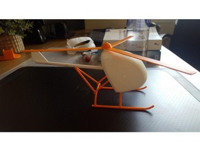 helicopter vehicles model simple 3d print model - Mito3D