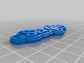 sergio keychain signs & logos customized 3d print model - Mito3D