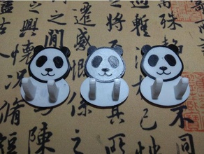 panda wall hook household china 3d print model - Mito3D