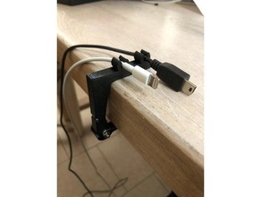 cavo titolare telefono cellulare di clip guida la gestione dei cavi pince 3d print model - Mito3D