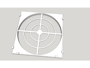 pc fan filtre kapağı çıkarın 3d baskı 120mm grill guard kapak toz filtresi kaymak slayt 3d print model - Mito3D