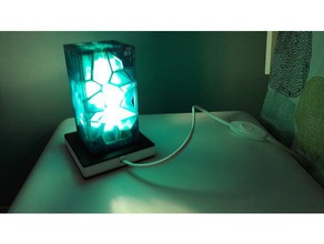 base di voronoi lampada g9 connettore luce a led arredamento lampadina la stand 3d print model - Mito3D