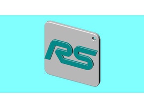 r s logo keyring signs & logos 3d print model - Mito3D