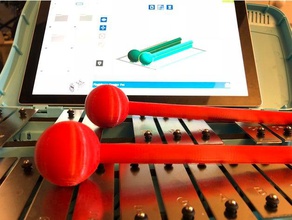 simples martelo de glockenspiel a música 3d print model - Mito3D