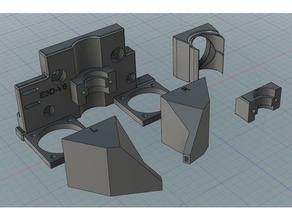 e3d v6 mount tronxy x5s 3d printer parts hotend 3d print model - Mito3D