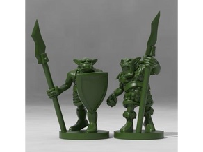 orc spearmen toy & game accessories dnd miniature dungeons dragons miniatures tabletop 3d print model - Mito3D