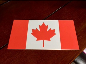 drapeau du canada, canadá bandeira sinais e logotipos o 3d print model - Mito3D