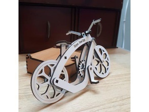 hope bike vehicles 3d design 3mm mdf bycicle lasercut lasercutting solidworks 3d print model - Mito3D