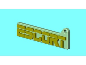 escort logo llavero signos y logotipos 3d print model - Mito3D