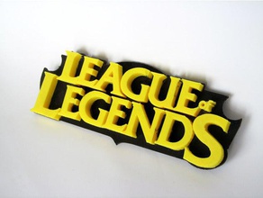 league legends-logo Spiele Spiel Symbol Liga leagueoflegends legends Legenden logo lol 3d print model - Mito3D
