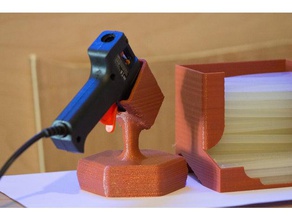 hot glue gun stand 7mm tool holders & boxes 3d print model - Mito3D