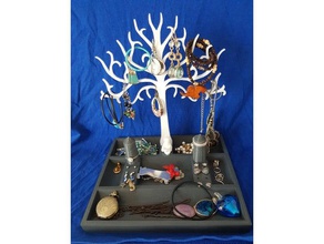 lotr jewellery tree jewelry box display jewlery lord rings 3d print model - Mito3D