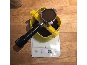 knockbox + 54mm portafilter holder weighting coffee kitchen & dining knock bucket stand 3d print model - Mito3D