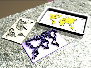 world map cookie cutter dmcg kitchen & dining gnamp 3d print model - Mito3D