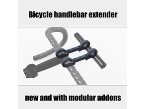 bicycle handlebar extender v2 sport & outdoors bike dropbars road 3d print model - Mito3D