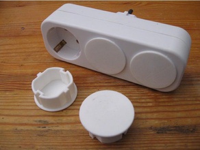 tedesco presa di alimentazione coperchio antipolvere office anti-polvere potenza schuko 3d print model - Mito3D