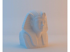 faraó egípcio tutankamon-busto - digitalização em 3d scans e réplicas scan tutancâmon 3d print model - Mito3D