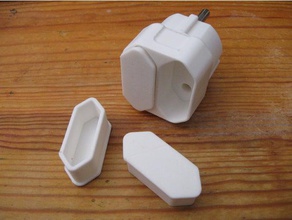 europlug presa di alimentazione coperchio antipolvere office anti-polvere potenza 3d print model - Mito3D
