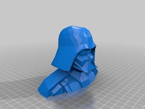 vader busto low poly brinquedos & games darth espaço 3d print model - Mito3D