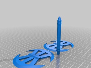 de doble hoja del hacha props axe filo 3d print model - Mito3D