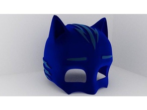 cat boy cowl - pj masks costume catboy 3d print model - Mito3D