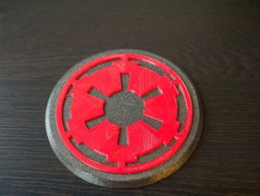 max's imperial coaster kitchen & dining drink drinks empire galactic symbol star wars starwars 3d print model - Mito3D