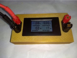 voltage current consumption meter case mounts 4mm banana plug jacks electronics 3d print model - Mito3D