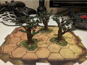 gloomhaven tree leaves toy & game accessories rpg terrain 3d print model - Mito3D