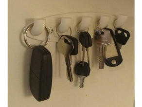 key rack organization hook keys 3d print model - Mito3D