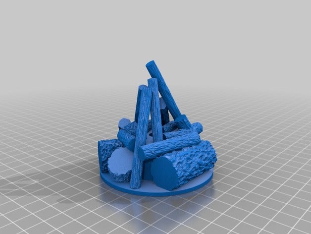 camp fire household tea light 3D print model - Mito3D