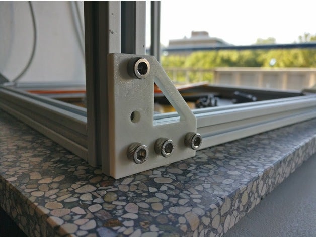 2020 esquina de la placa partes extrusión perfil aluminio escuadra 3D print model - Mito3D