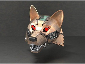 wolf head - mechanical robotics 3d print model - Mito3D