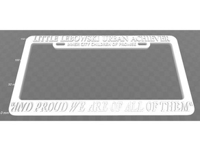 little lebowski urban achiever license plate frame big signs & logos 3d print model - Mito3D