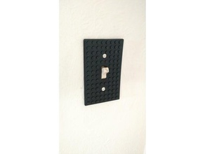 lego wall switch plate decor 3d print model - Mito3D