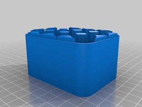 12x 18650 inferior recipientes personalizado 3d print model - Mito3D