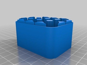 12x aa unten Container kundengebundene 3d print model - Mito3D