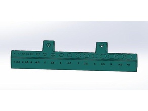 soporte para brocas de 2-10 mm perforación portaherramientas y cajas 3d print model - Mito3D