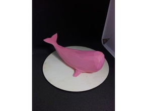 bajo el poli de la ballena art animal lowpoly baja mar 3d print model - Mito3D