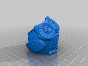 owl flower pot v3 outdoor & Garten 3d print model - Mito3D