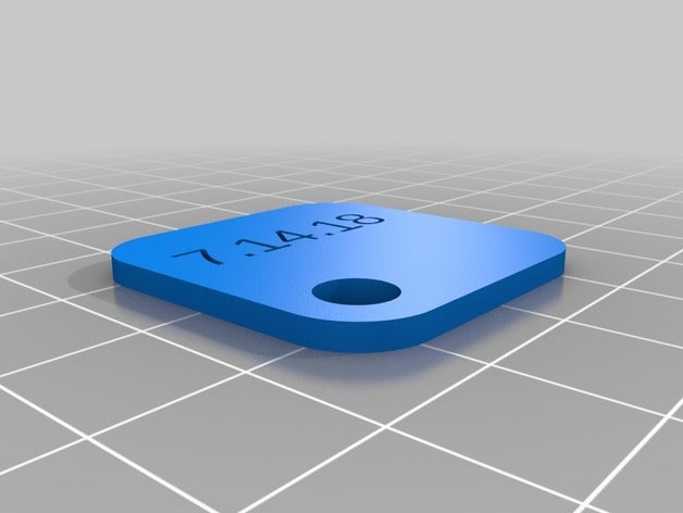 la bri simple trousseau de clés L'impression 3d tests personnalisé 3D print model - Mito3D