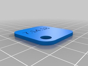 bri simple keychain 3d printing tests customized 3d print model - Mito3D