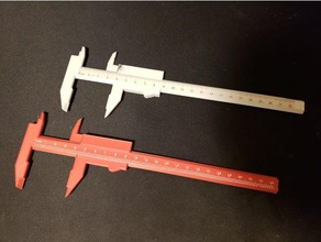 caliper - simple design hand tools centimeters measure meter ruler sexy slider smooth tolerance tool 3d print model - Mito3D