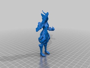 new ember pose hobby miniature warframe 3d print model - Mito3D