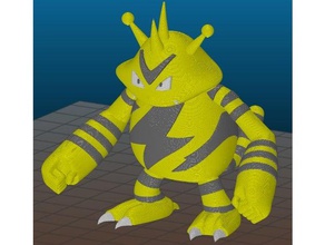 electabuzz multimaterial remix brinquedos & games dupla extrusão multi-cor pokemon figuras ir 3d print model - Mito3D