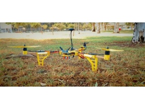 tricopter600 hobby 10inch 3d-gedruckt 3dprinted 3dprinting 3d-drucken 8inch abs fpv tricopter hexacopter nylon pla Kunststoff quadcopter Rahmen rc-Flugzeug rc Holz gelb 3d print model - Mito3D