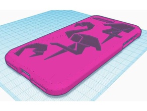 iphone 7 plus flamingo case accessories geometric geometrical design 3d print model - Mito3D