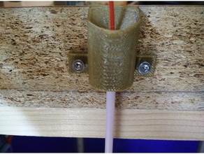 bowden tüp filaman rehberi 3d yazıcı parçaları kelepçe alanında monte edin filament 3d print model - Mito3D
