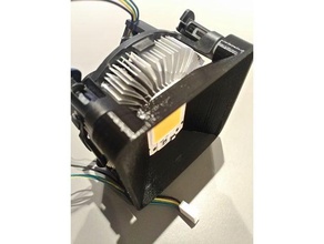 focoled v1 - 50w led + intel heatsink diy 12v 12vdc adapter fan intelheatsink light 3d print model - Mito3D