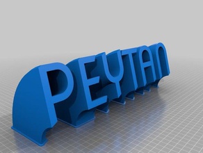 meine angepasste geschwungene Namen plpeytanate office kundengebundene 3d print model - Mito3D